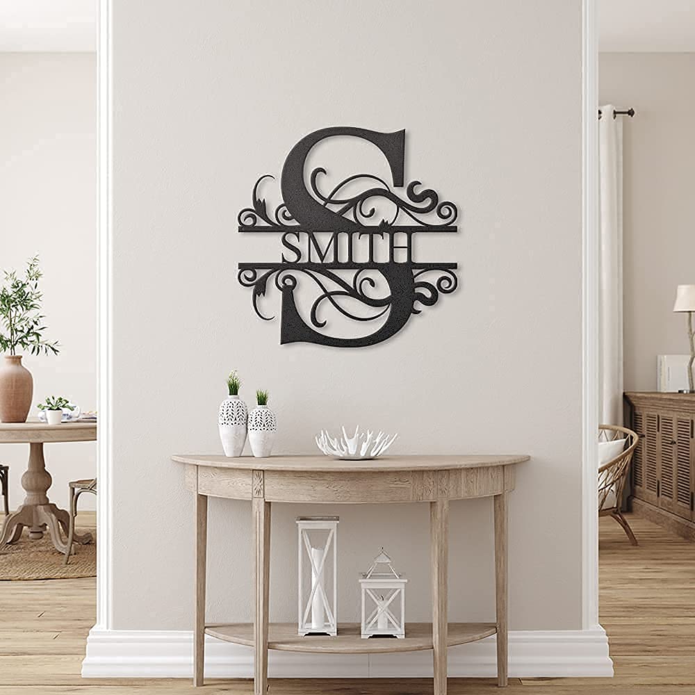 Split Letter Metal Monogram