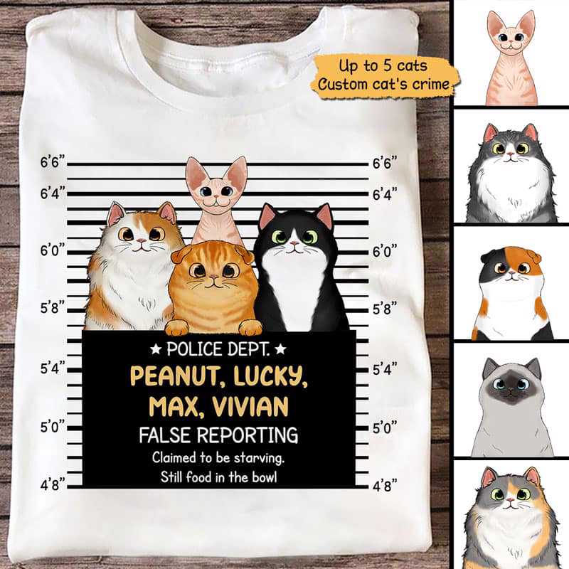 Fluffy Cat Crimes Personalized Tank Top