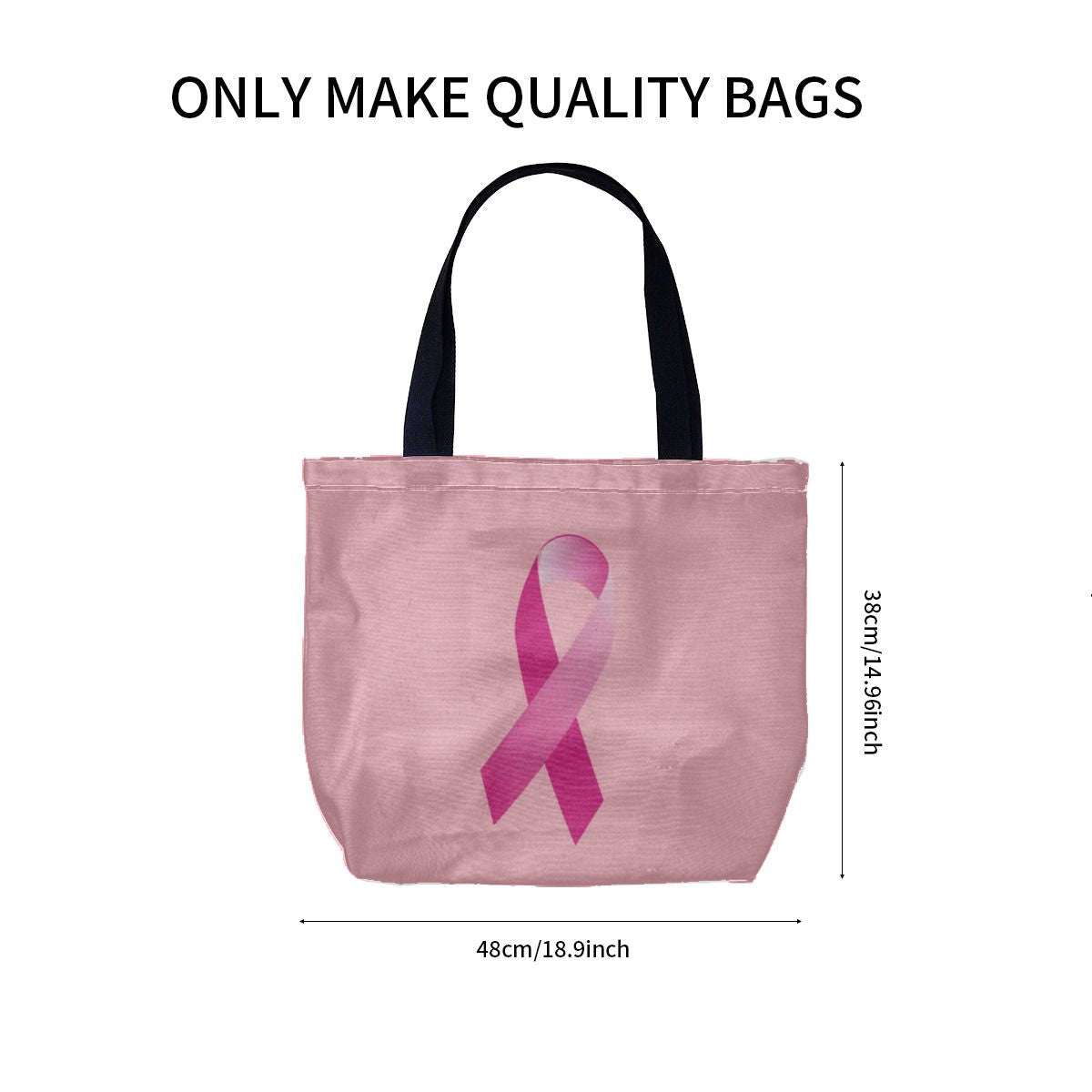 Pink Ribbon Breast Cancer awareness Canvas Bag NO. 82L9DN
