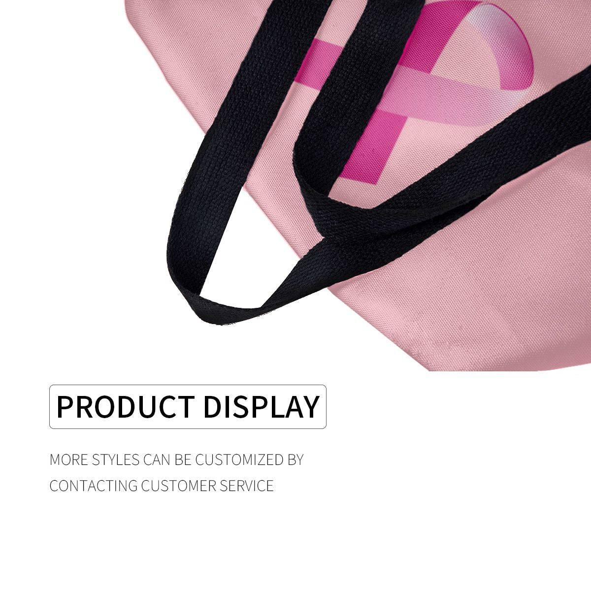 Pink Ribbon Breast Cancer awareness Canvas Bag NO. 82L9DN