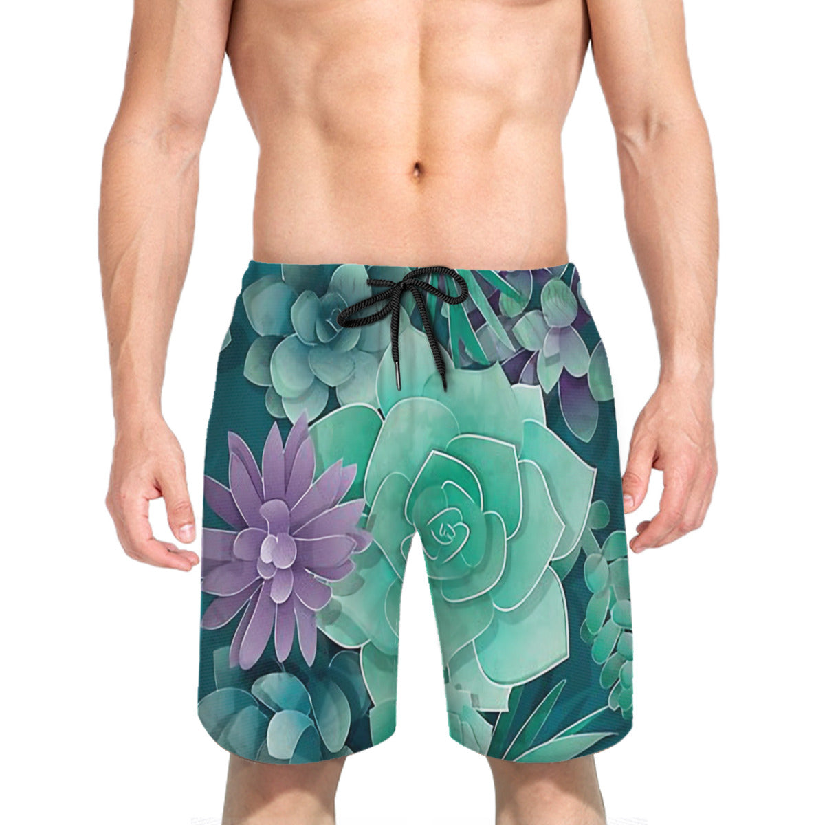 Succulent Love I Mask Men's Swim Trunks No.9BPZ7V