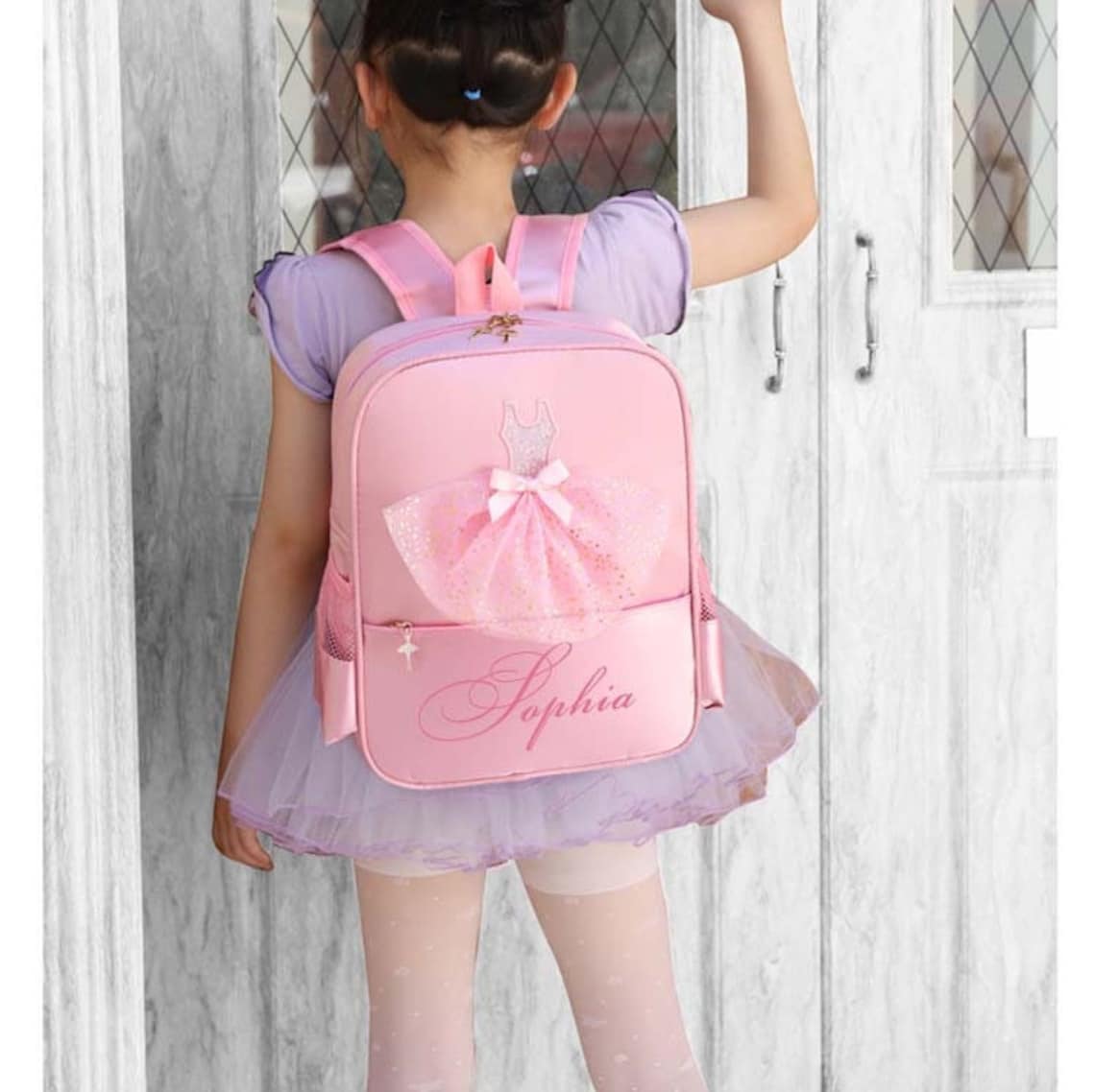 Personalized Custom Name Dance Dress Toddler Kid Backpack