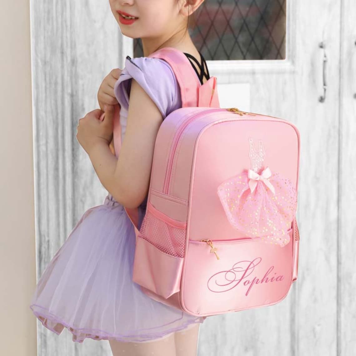 Personalized Custom Name Dance Dress Toddler Kid Backpack