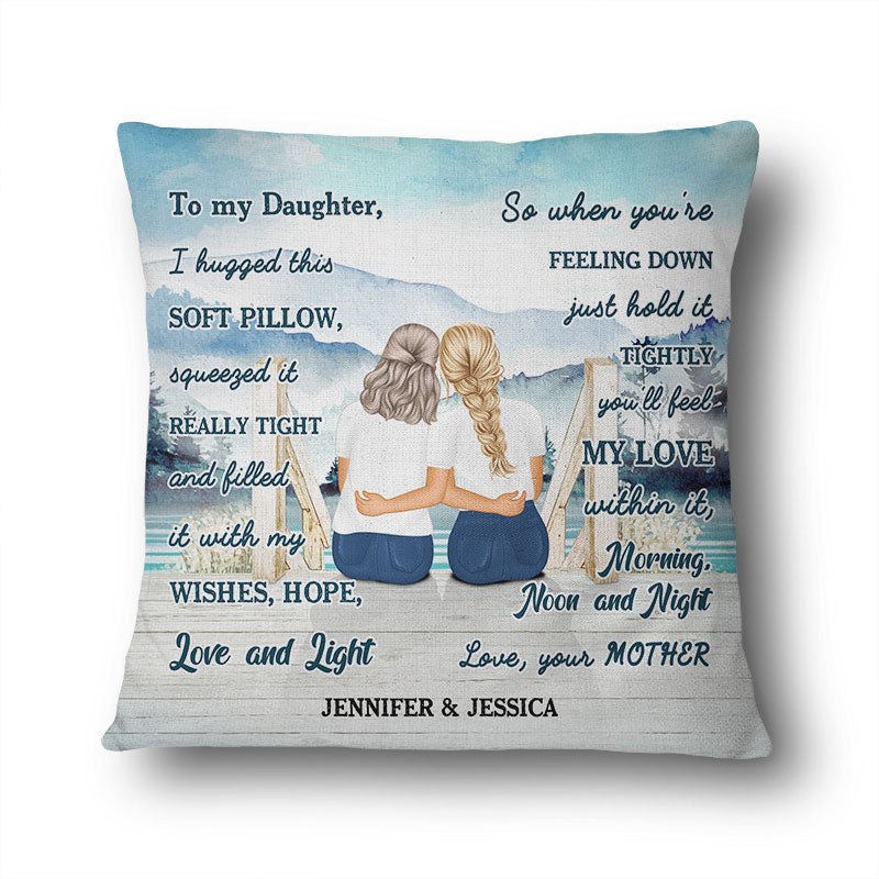 I Hugged This Soft Pillow Lake - Gift For Sisters - Personalized Custom Pillow