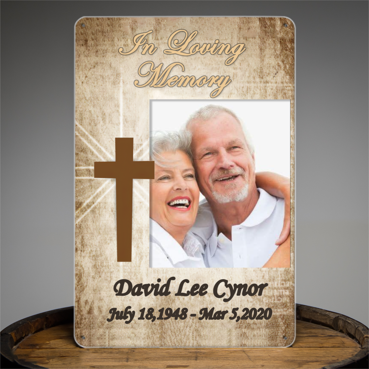 God Bless Memory Tin Signss, family loss Tin Signss, In Loving Memory Tin Signs, graveyard decorations, In memory dad, cemetery photo Tin Signs