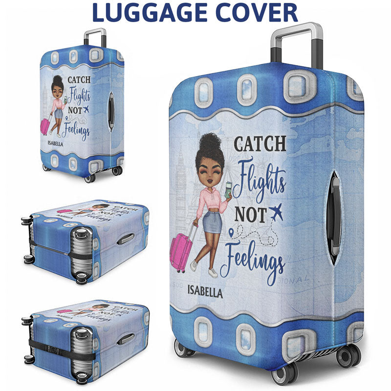 Just A Girl Boy Who Loves Traveling - Gift For Traveling Lovers - Personalized Custom Luggage Cover