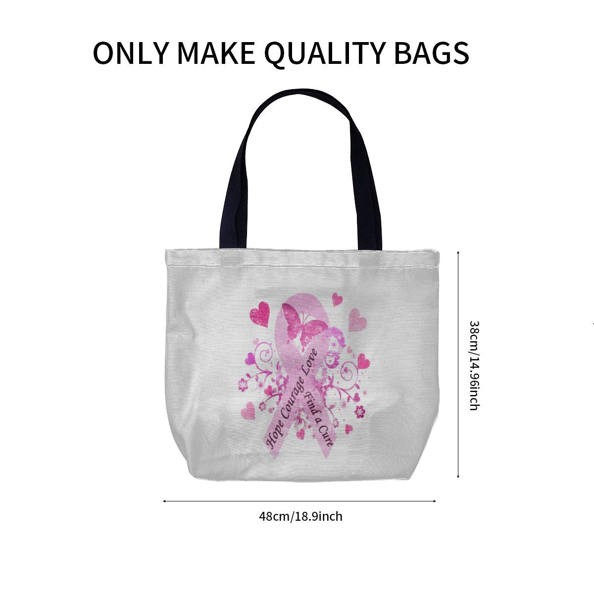 Breast Cancer Awareness Canvas Bag No.ICP98S