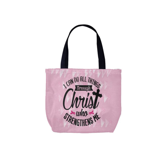 I can do all things through Christ Breast Cancer Canvas Bag No.F9EK8K