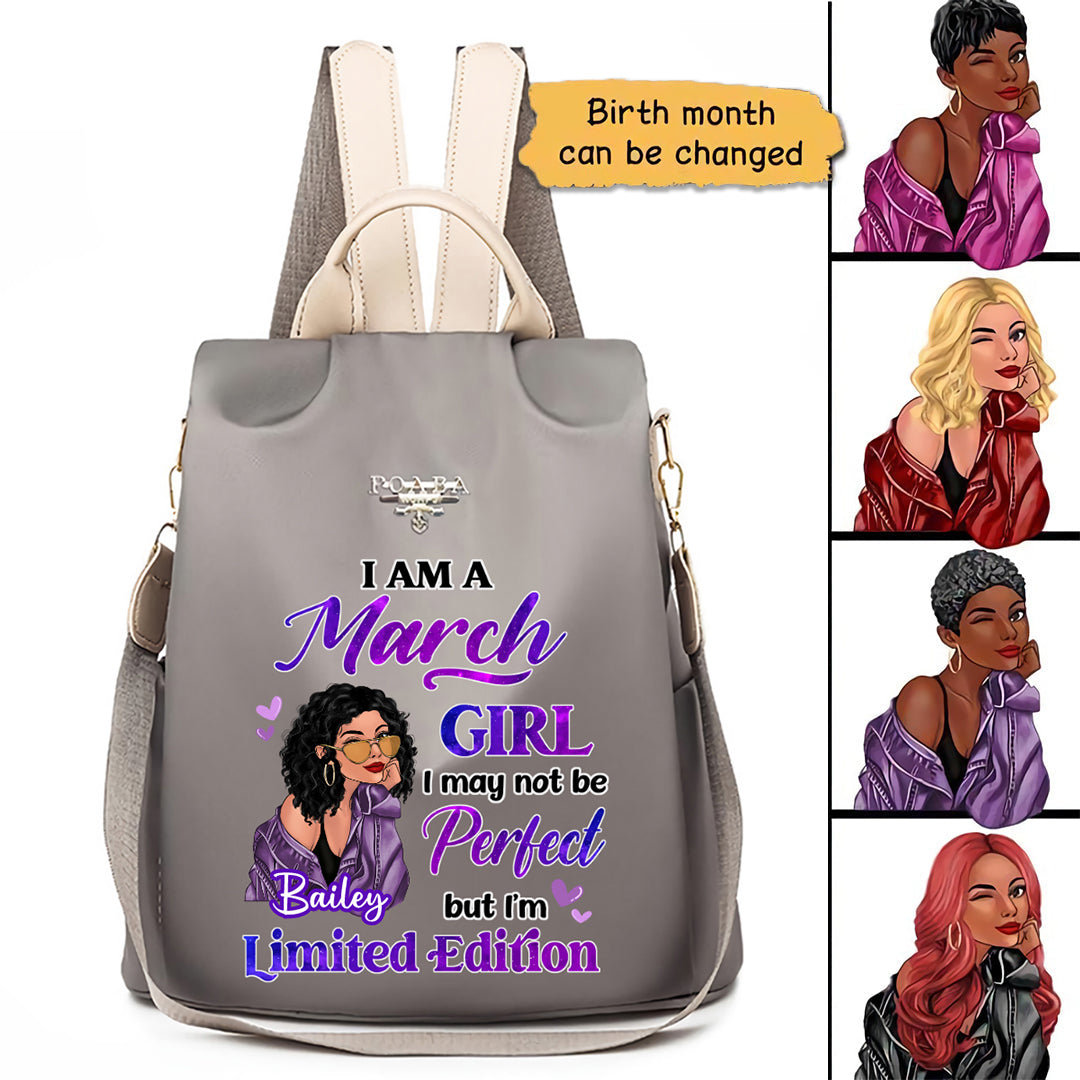 Birthday Gift Birth Month Fashion Girl Limited Edition Personalized Backpack