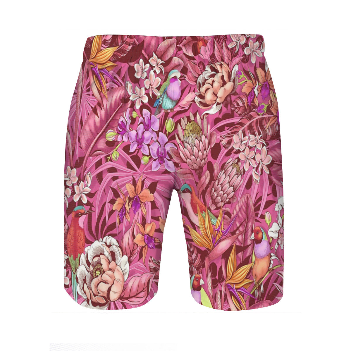 Stand Out Tropical Pink Graphic Men's Swim Trunks No.SDKLRJ