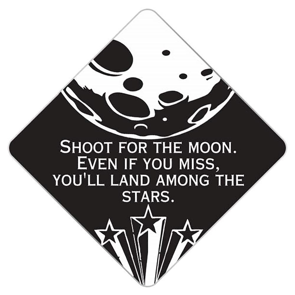 Shoot For The Moon Grad Cap Tassel Topper
