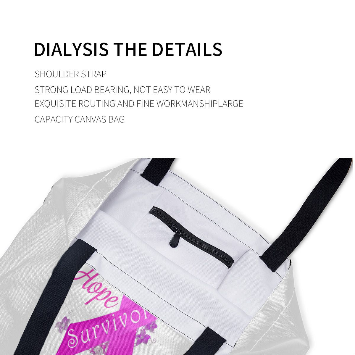 Breast Cancer Survivor Canvas Bag No.WY5RS8
