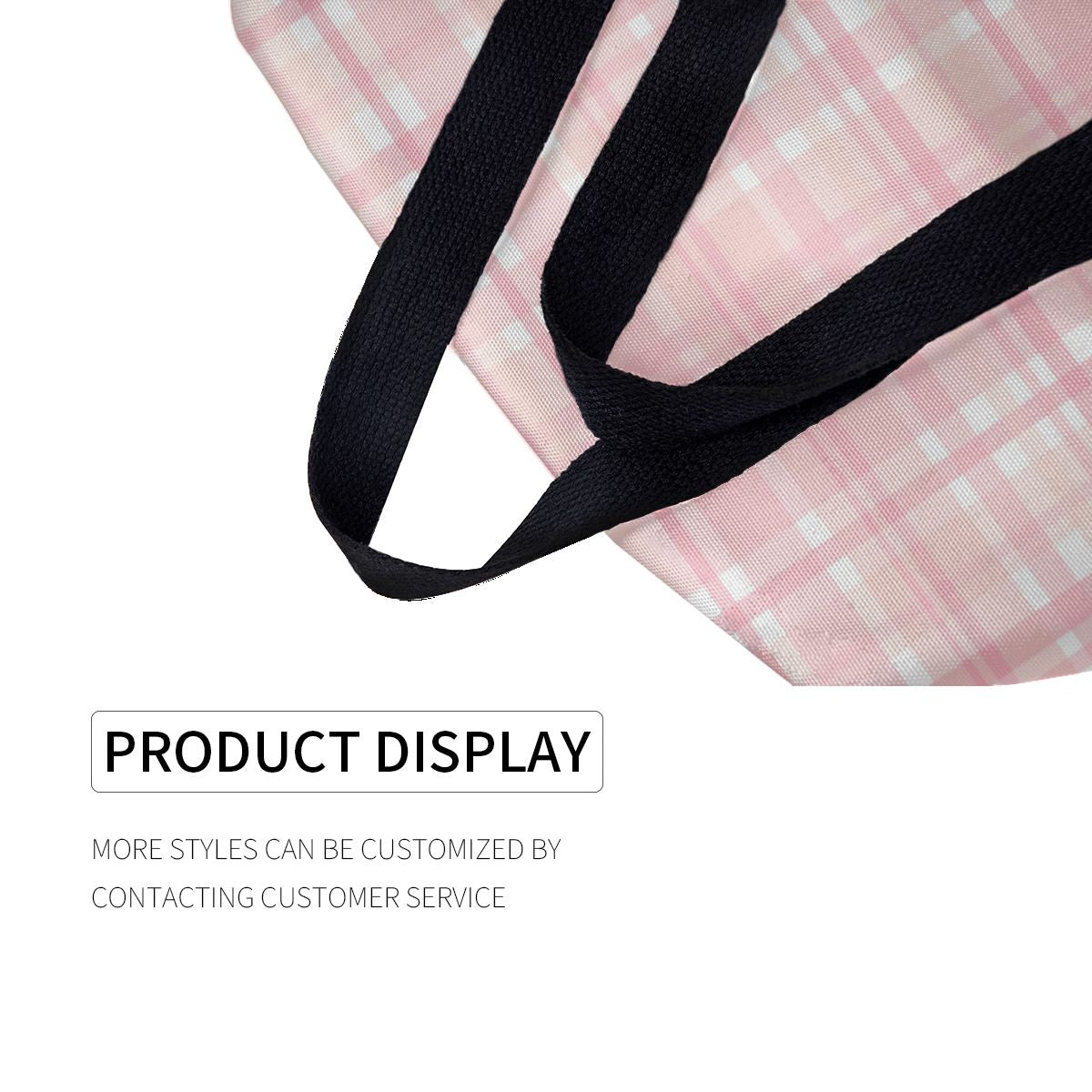 Breast Cancer Pink Ribbon Plaid Canvas Bag No.X93MBO