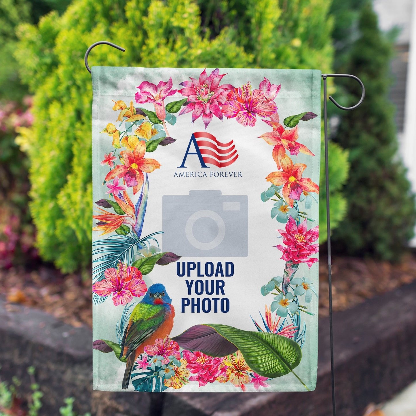 Personalized Island Flowers House Flag & Garden Flag