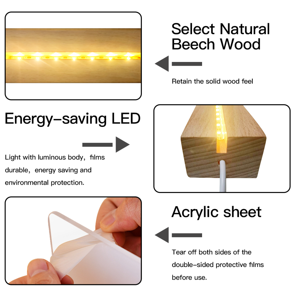 Dear Mom Mum Mam Great Job We're Awesome Thank You Young - Mother Gift - Personalized Rectangle Acrylic Plaque LED Lamp Night Light