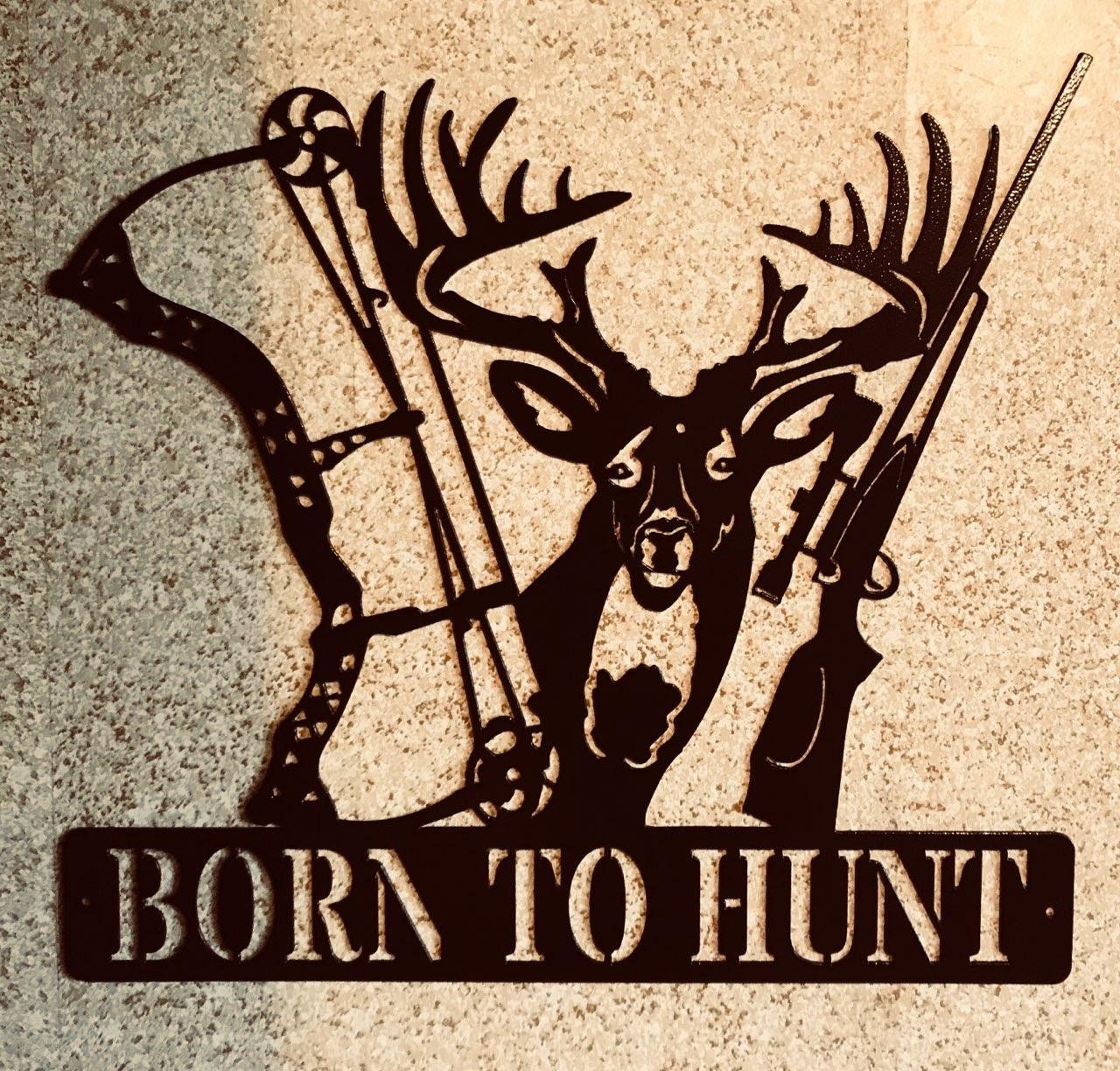Deer Bow Hunting Custom Name Custom Metal Hunting Sign