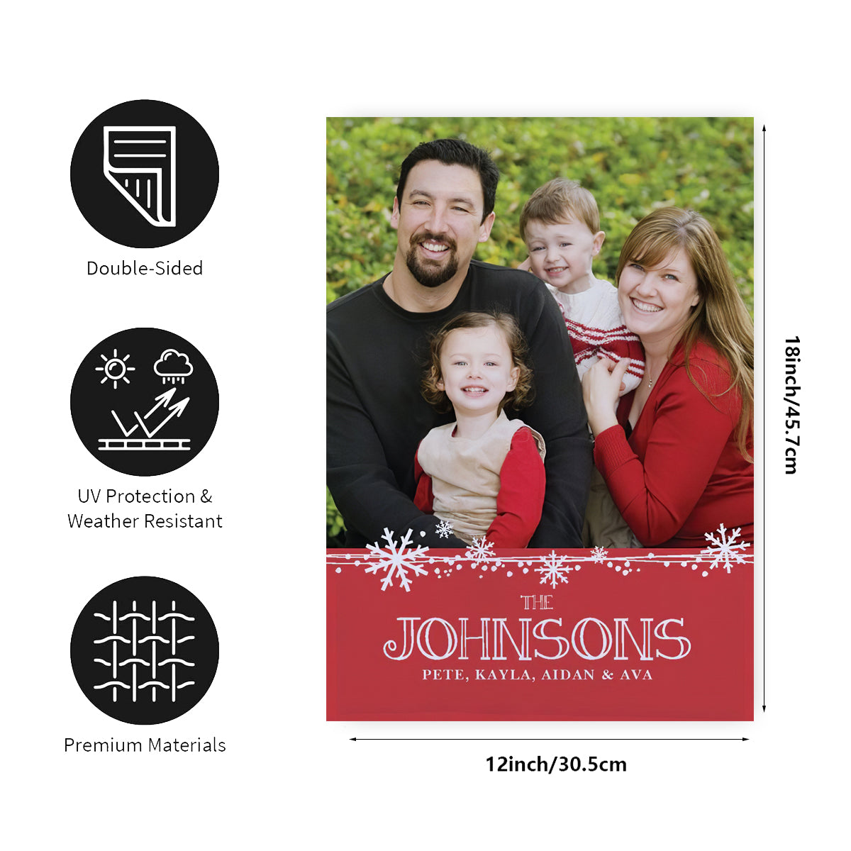 Personalized Family Photo Garden Flag
