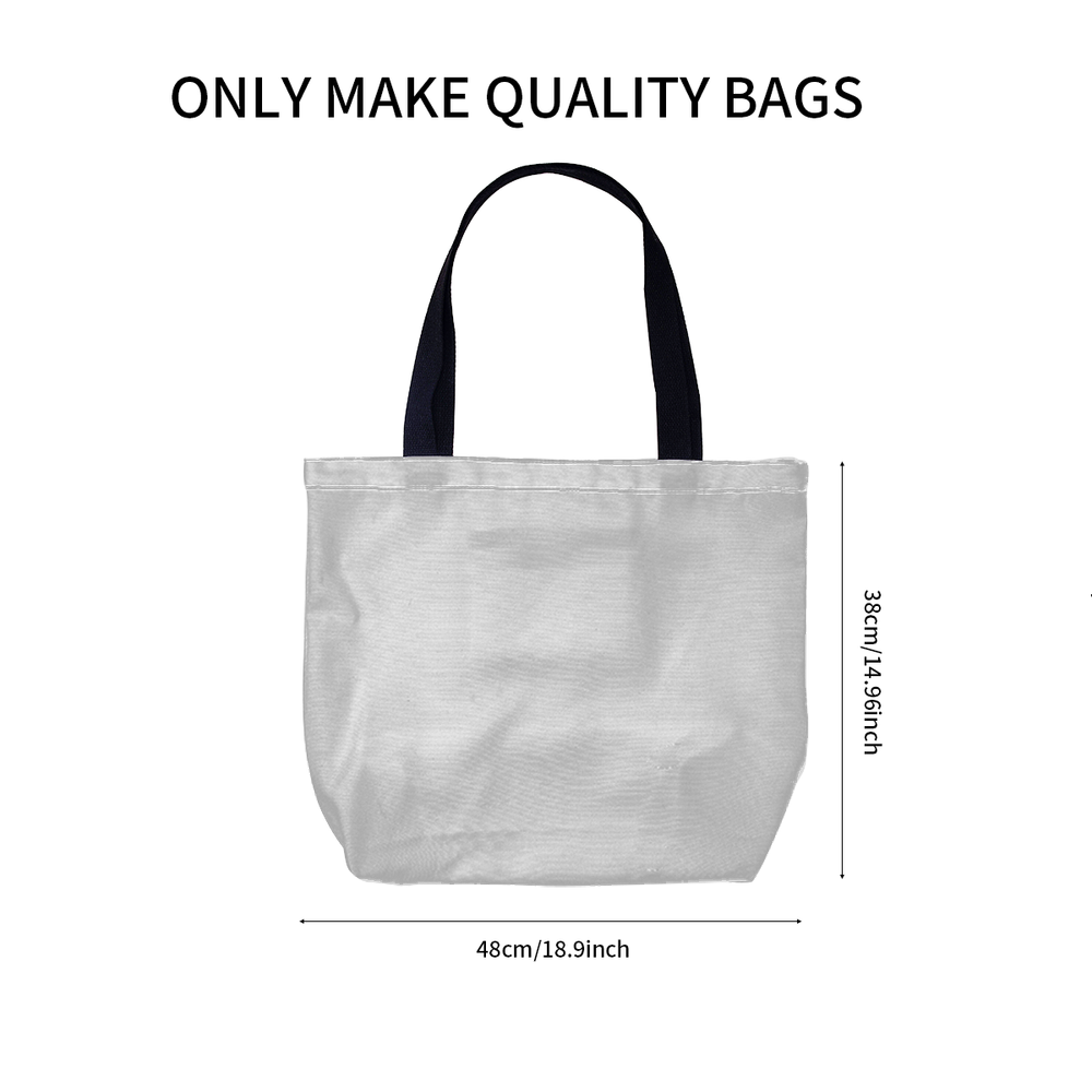 We're Trouble Besties Front View Personalized Canvas Bag