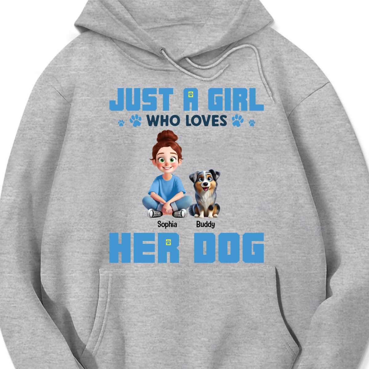 Animation Cartoon Just A Girl Who Loves Her Dogs Personalized Shirt, Gift For Dog Lovers