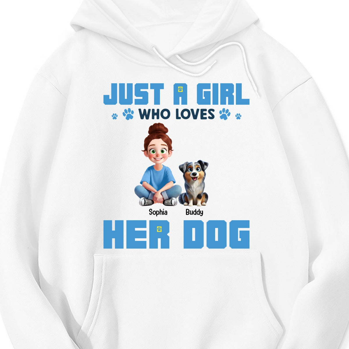 Animation Cartoon Just A Girl Who Loves Her Dogs Personalized Shirt, Gift For Dog Lovers