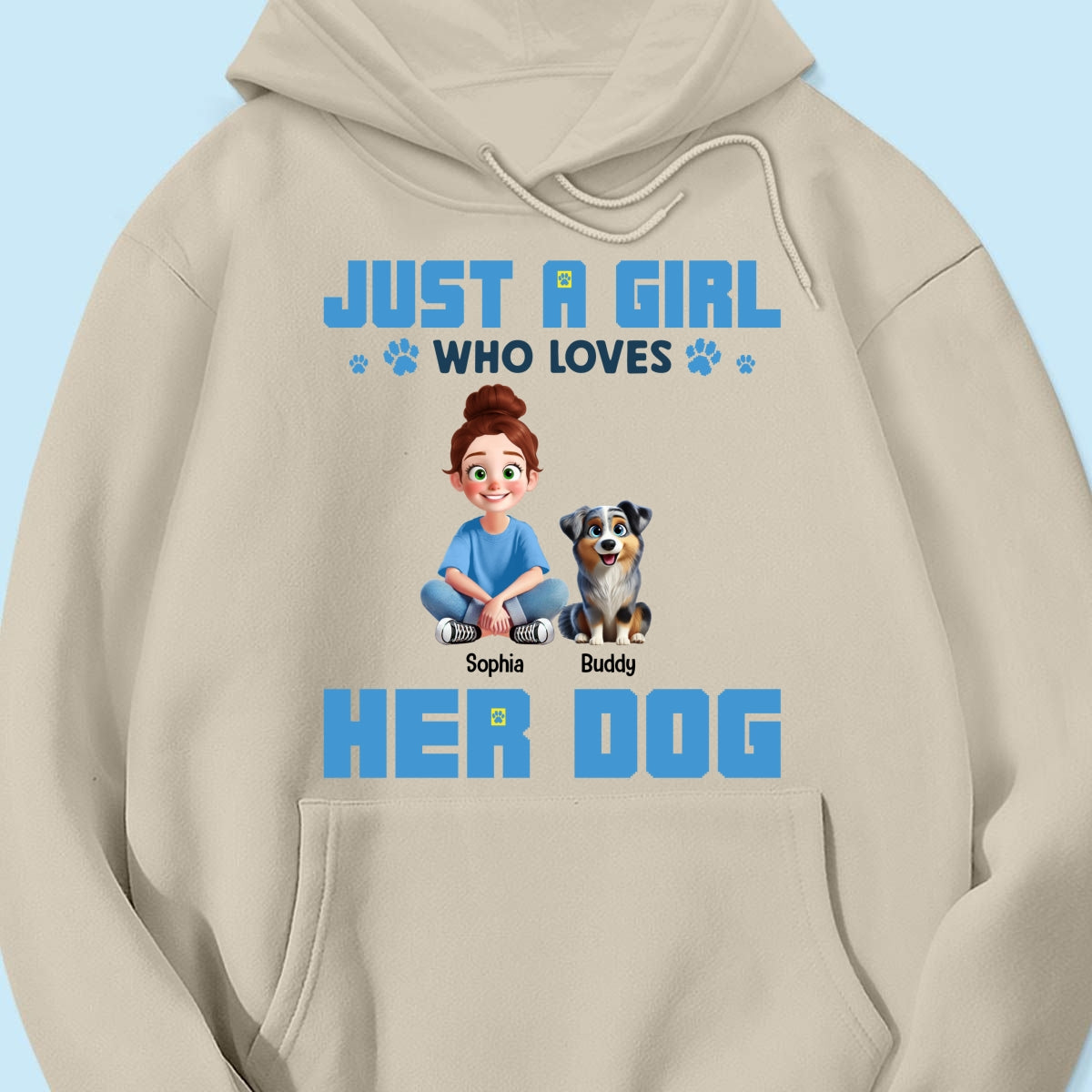 Animation Cartoon Just A Girl Who Loves Her Dogs Personalized Shirt, Gift For Dog Lovers
