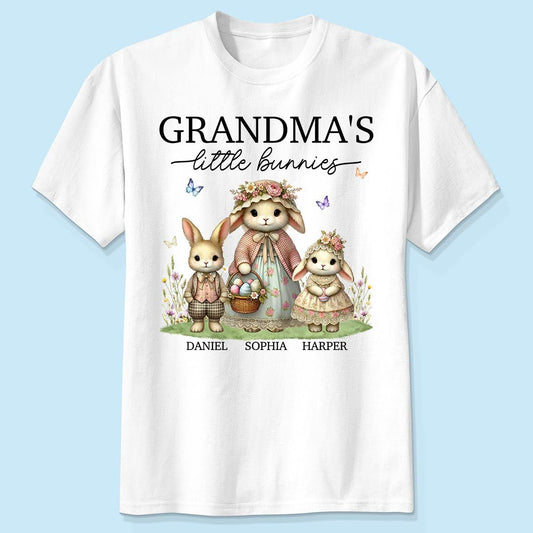 Vintage Grandma Bunny Easter Personalized Shirt