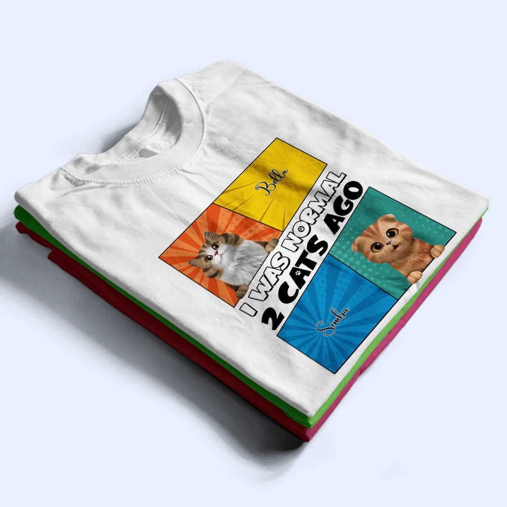 I Was Normal 3 Cats Ago - Personalized T Shirt