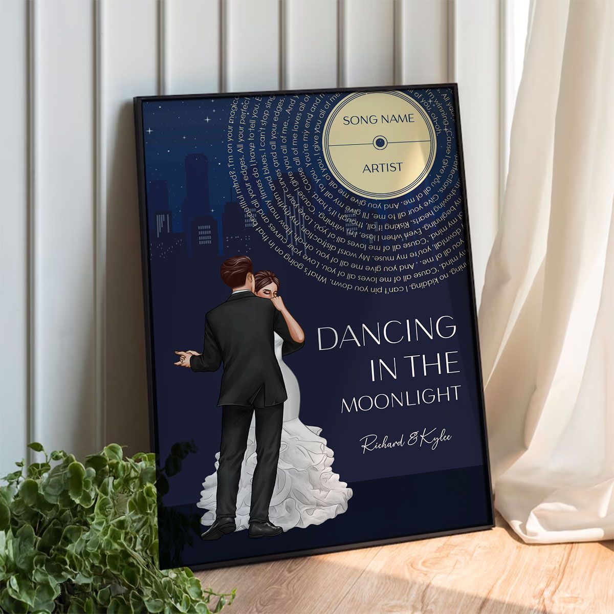 Perfect Custom Wedding Song Lyrics Personalized Canvas, Perfect Valentine's Day, Anniversary Gift For Couple, For Her, For Him