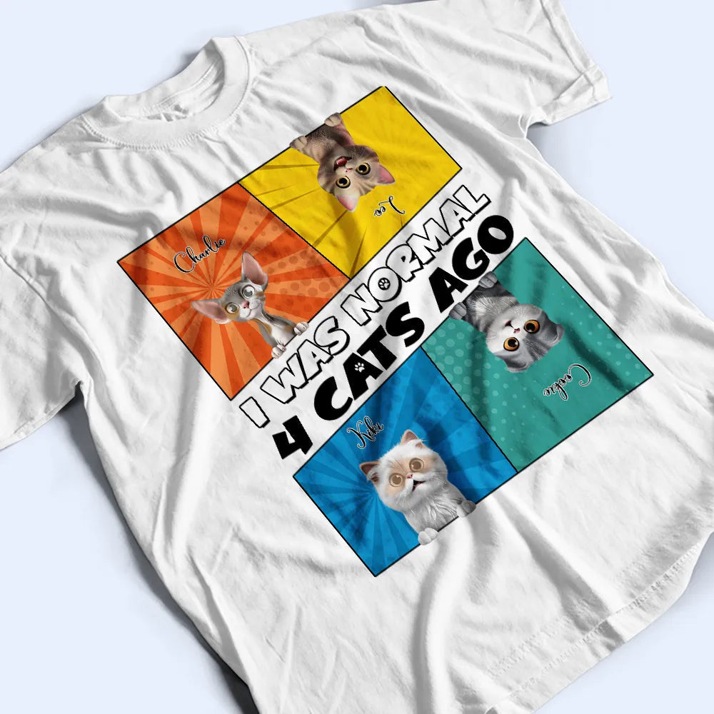 I Was Normal 3 Cats Ago - Personalized T Shirt