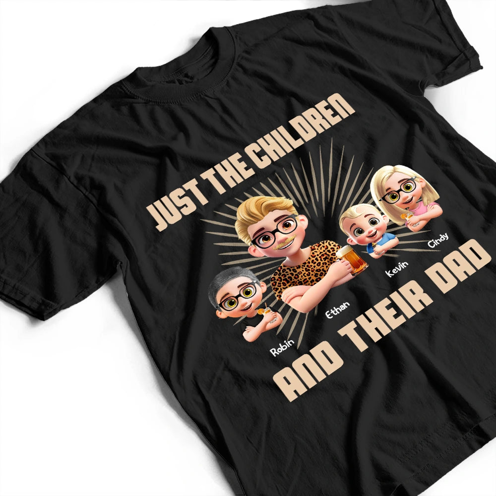 Just A Dad And His Girl 3D Effect Crossed Arms - Personalized T Shirt