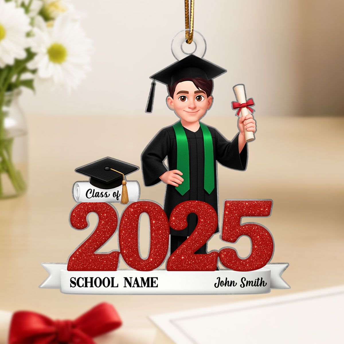 Class Of 2025 2026 3D Effect Senior - Personalized Acrylic Ornament - Christmas Gift For Senior