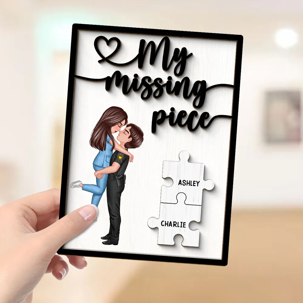 My Missing Piece Gift by Occupation Gift For Her Gift For Him Personalized 2-Layer Wooden Plaque