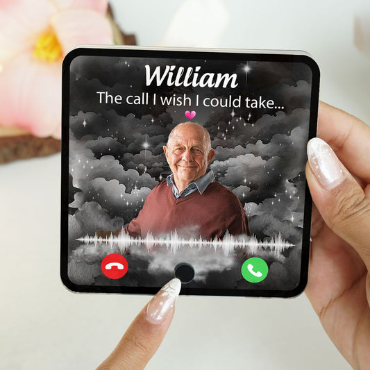 The Call I Wish I Could Take Memorial Remembrance Keepsake  Photo Inserted Personalized Music Fridge Magnet