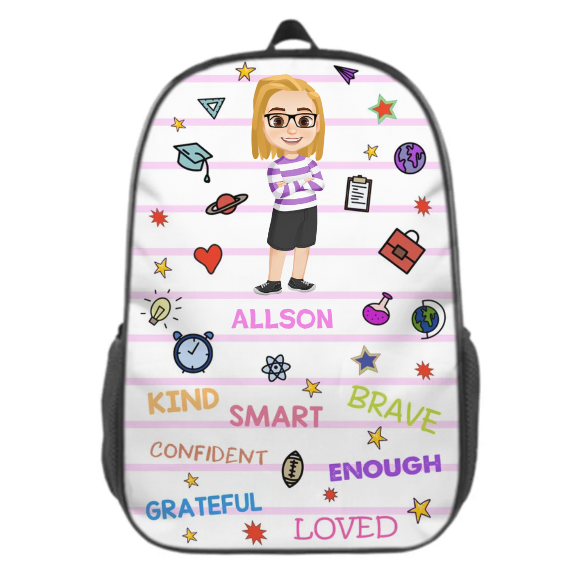 I'm Kind Smart Brave Confident - Gift For Kids, Back To School Gift - Personalized Canvas Backpack