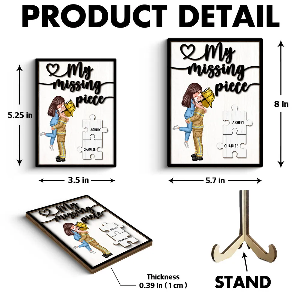 My Missing Piece Gift by Occupation Gift For Her Gift For Him Personalized 2-Layer Wooden Plaque