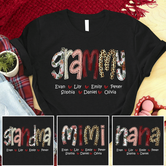 Personalized Grammy And Kids, Gift For Mothers Day