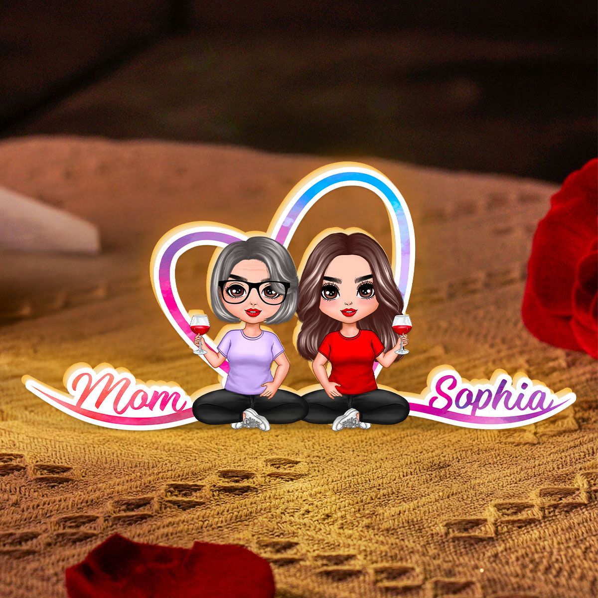 Like Mother Like Daughter Personalized Light Box, Heartfelt Gift For Mom, Daughter