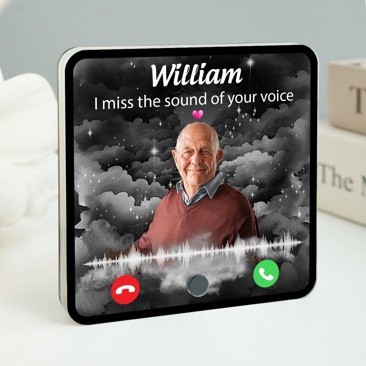 The Call I Wish I Could Take Memorial Remembrance Keepsake  Photo Inserted Personalized Music Fridge Magnet