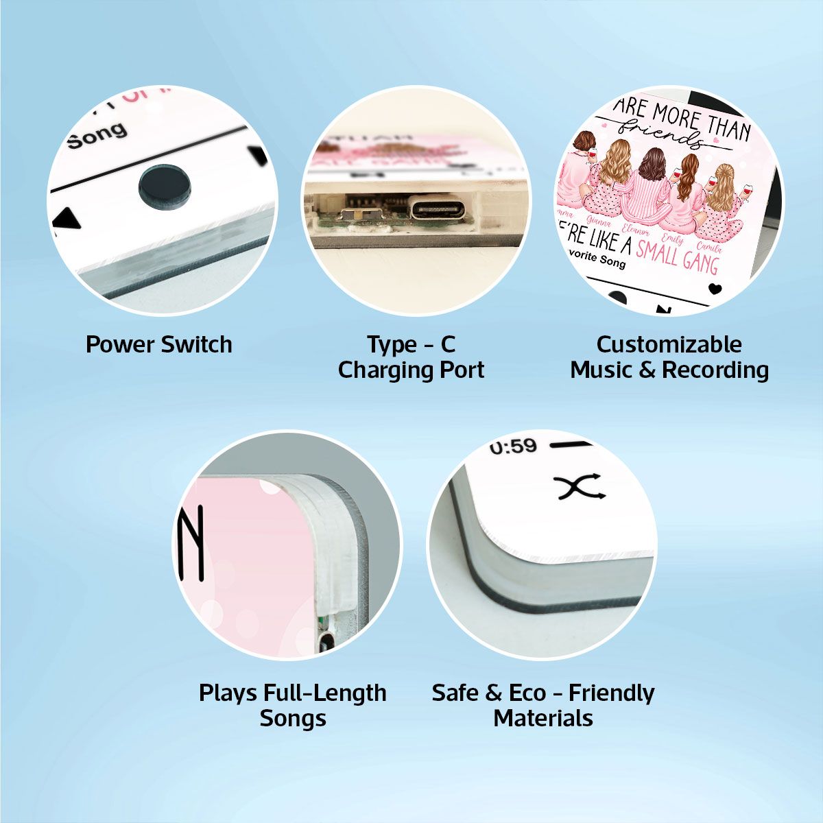 I'd Punch A Bitch For You Personalized Music Fridge Magnet, Funny Gift For Best Friends, BFF