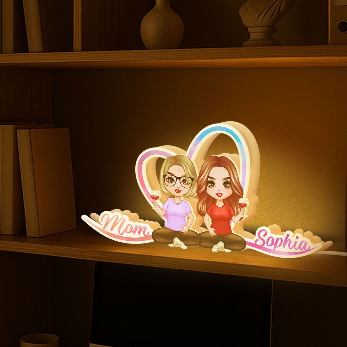 Like Mother Like Daughter Personalized Light Box, Heartfelt Gift For Mom, Daughter