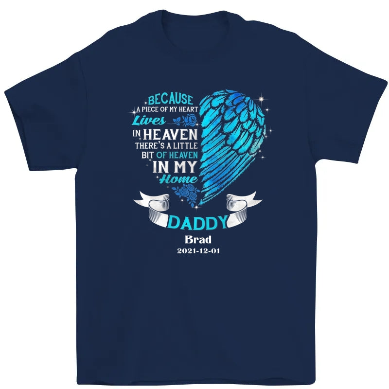 Personalized Heaven In Our Home Dad Memorial T Shirt 