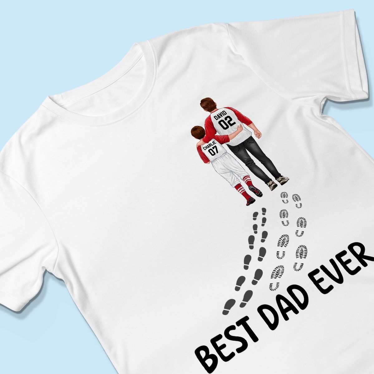 Baseball Dad And Daughter Son You Never Walk Alone Personalized Shirt