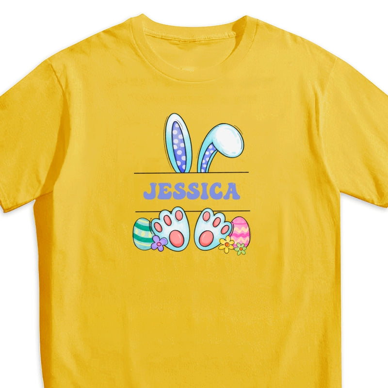 Cute Easter Bunny Personalized Baby Onesie Baby Shirt - Custom Baby Name