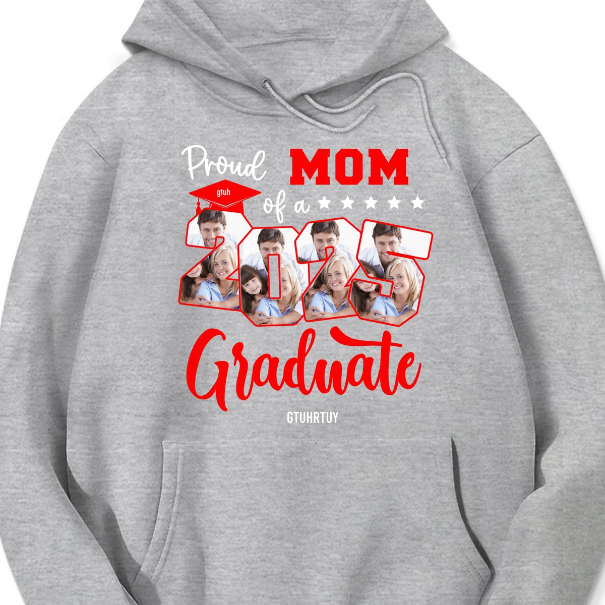 Proud Family Of 2025 Senior Graduation Upload Photo Personalized Shirt, Graduate Gift