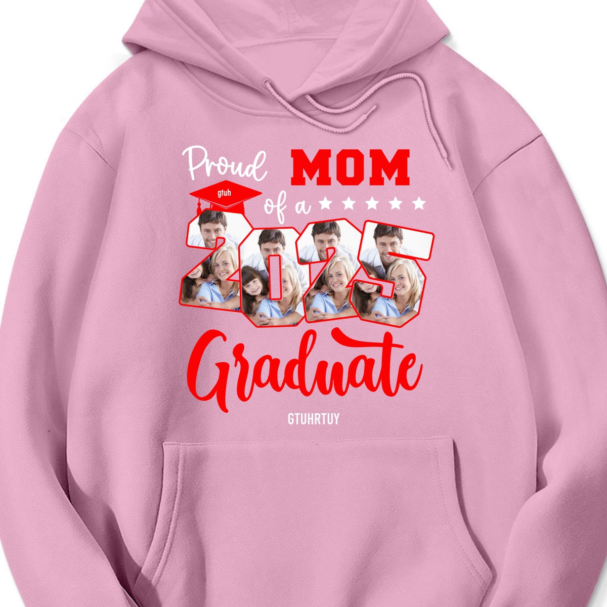 Proud Family Of 2025 Senior Graduation Upload Photo Personalized Shirt, Graduate Gift