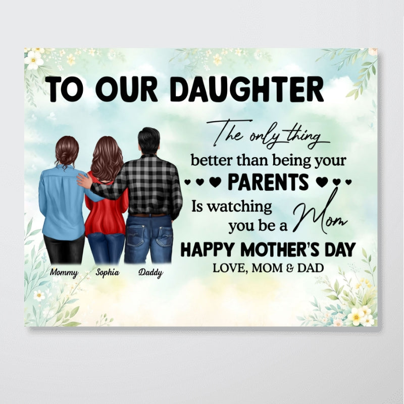 To My Daughter From Dad And Mom Personalized Canvas