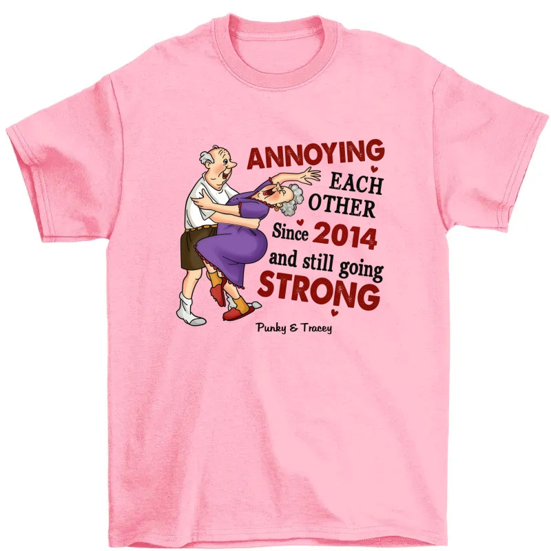 Personalized Wedding Anniversary Gift For Old Couples Husband Wife Annoying Each Other Since Shirt