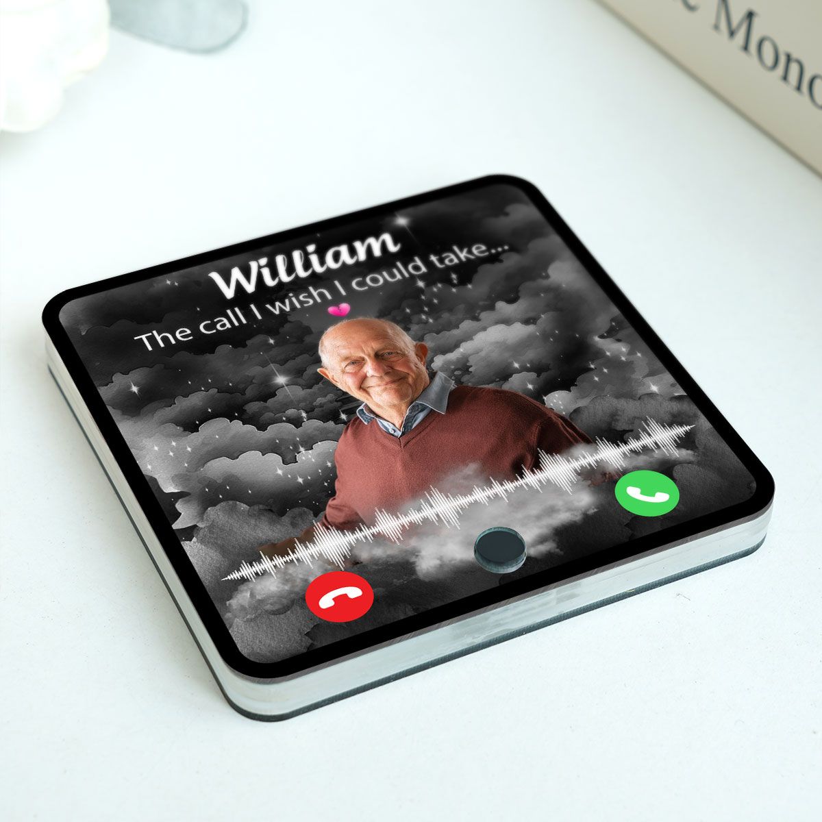 The Call I Wish I Could Take Memorial Remembrance Keepsake  Photo Inserted Personalized Music Fridge Magnet