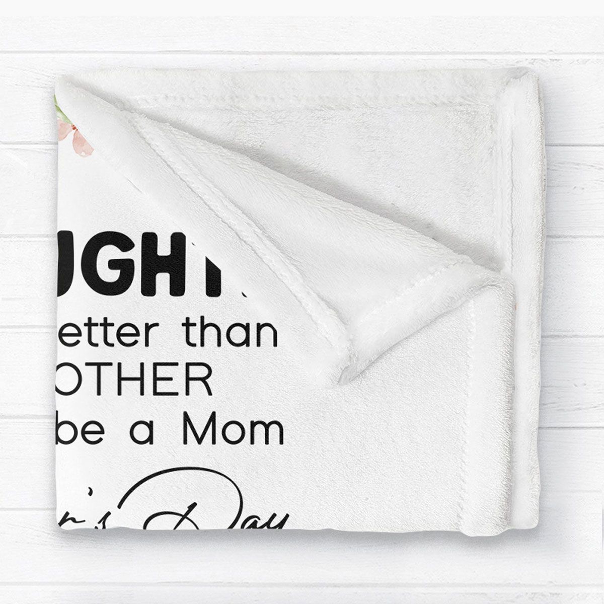 To My Daughter From Mom Happy Mother's Day Birth Flower Personalized Fleece Blanket, Mother's Day Gift For Daughter