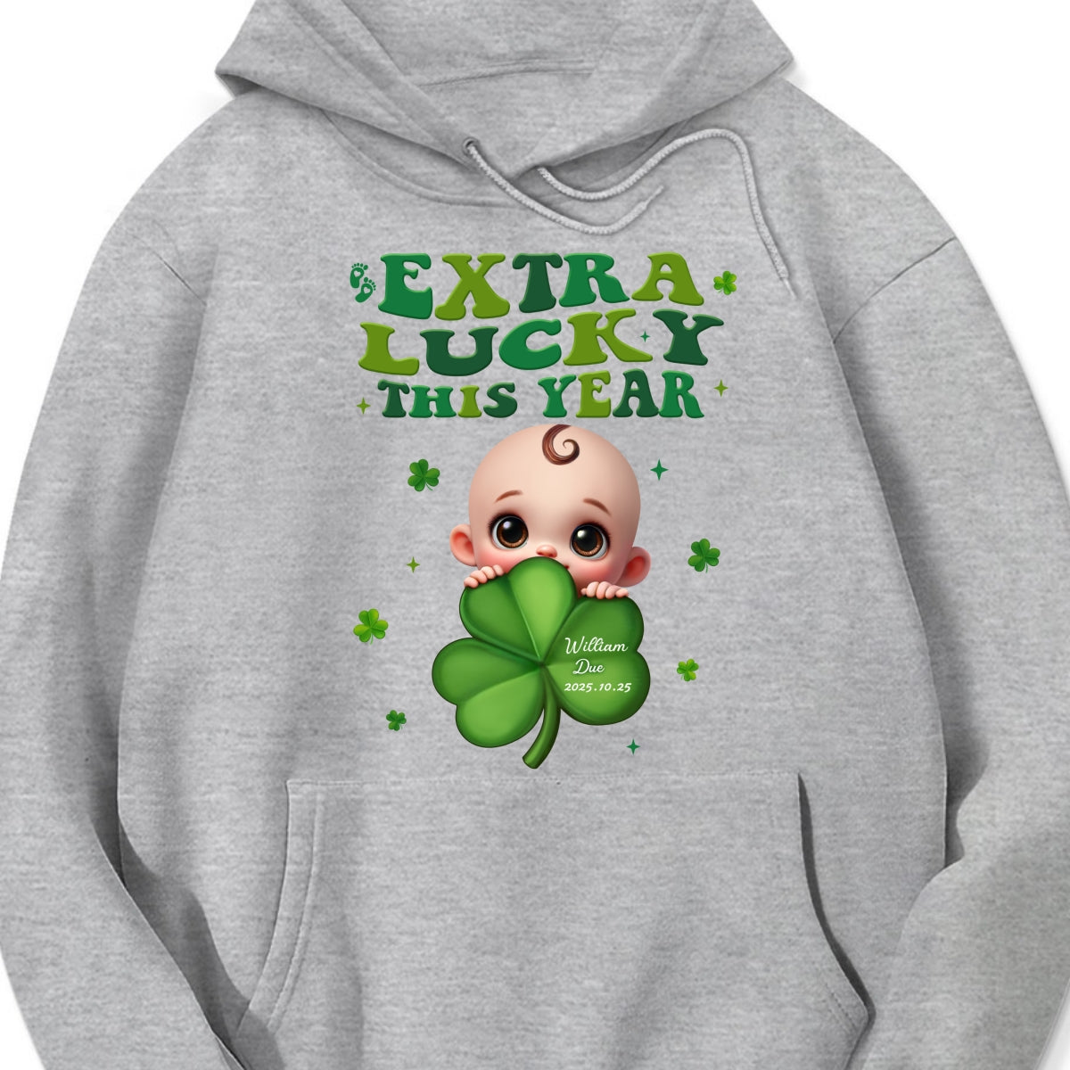 Extra Lucky This Year, St Patrick's Day Pregnancy Reveal Personalized Shirt, Pregnancy Announcement, Mom To Be